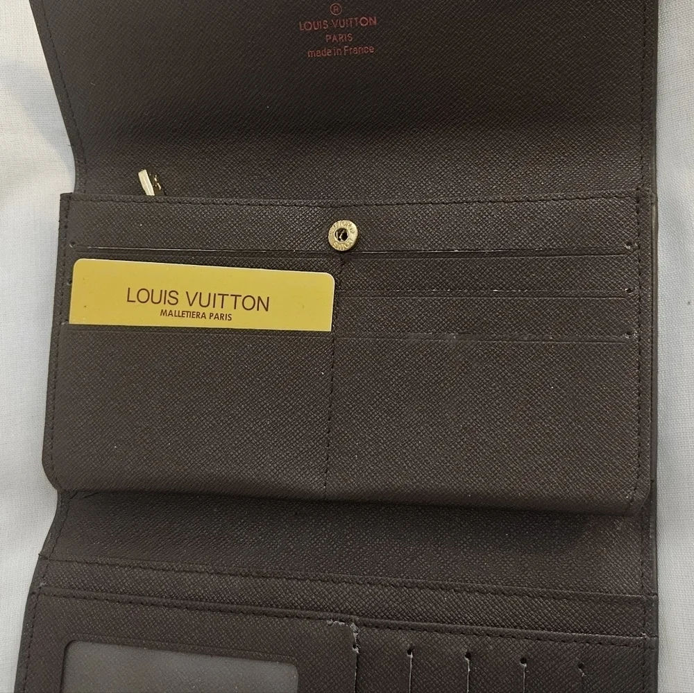 NEW Vintage Louis Vuitton Portefeuille Brazza Damier Ebene Wallet With Dustbag